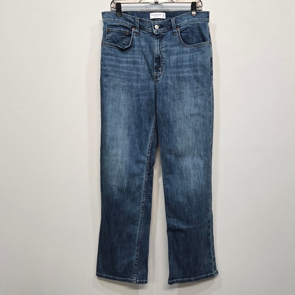 Abercrombie & Fitch The 90s Relaxed Jean Womens 30 Dark Wash High Rise Straight
